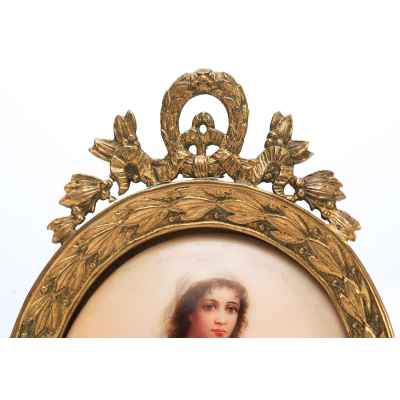 Плакетка «Руфь» в овальной рамке в стиле ампир. Германия Конец XIX века