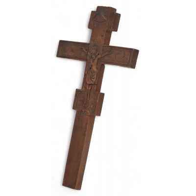 Крест-Распятие с мощами апостола Ерастата и апостола Ирадиона Центральная Россия Последняя четверть XIX века