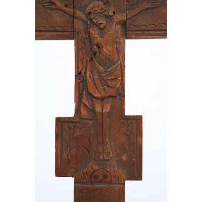 Крест-Распятие с мощами апостола Ерастата и апостола Ирадиона Центральная Россия Последняя четверть XIX века