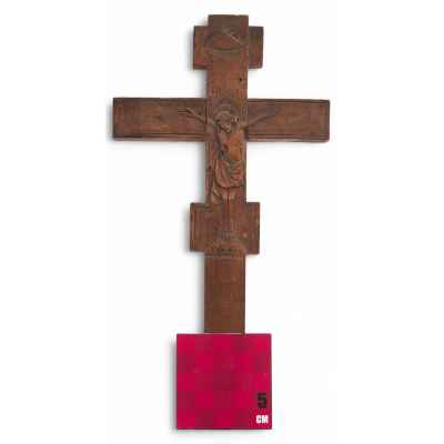 Крест-Распятие с мощами апостола Ерастата и апостола Ирадиона Центральная Россия Последняя четверть XIX века