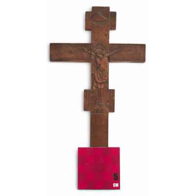 Крест-Распятие с мощами апостола Ерастата и апостола Ирадиона Центральная Россия Последняя четверть XIX века