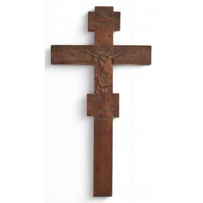 Крест-Распятие с мощами апостола Ерастата и апостола Ирадиона Центральная Россия Последняя четверть XIX века