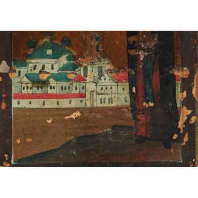 Икона Преподобный Геннадий  вторая половина ХІХ века