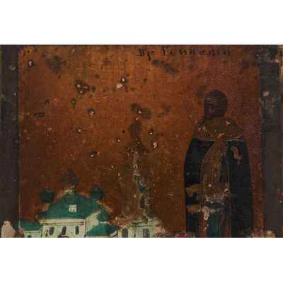 Икона Преподобный Геннадий  вторая половина ХІХ века