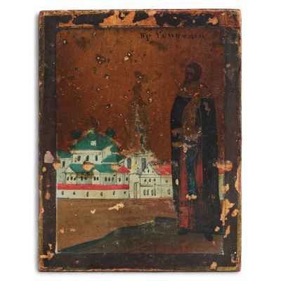 Икона Преподобный Геннадий  вторая половина ХІХ века