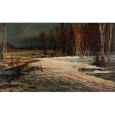 Картина «Весенний пейзаж. Россия.» Россия 1959