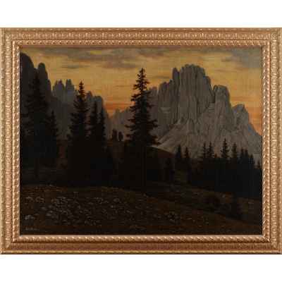 Картина «Бледные скалы» Польша Начало XX века