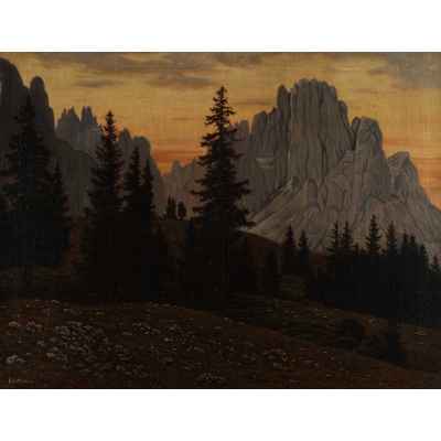 Картина «Бледные скалы» Польша Начало XX века