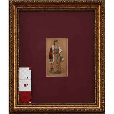 Театральный эскиз русского костюма Россия последняя четверть ХІХ века