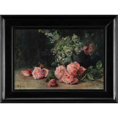 Картина «Натюрморт с розами и сиренью» Германия Начало XX века