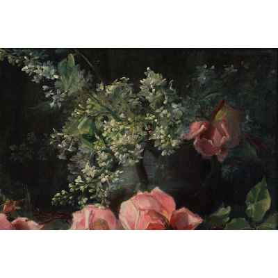 Картина «Натюрморт с розами и сиренью» Германия Начало XX века