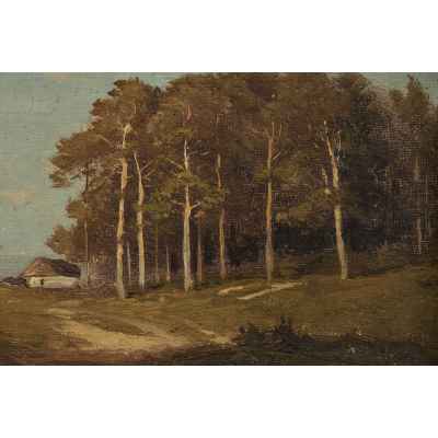 Картина «Пейзаж с соснами» Украина конец ХІХ  - начало XX вв