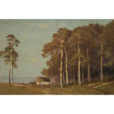 Картина «Пейзаж с соснами» Украина конец ХІХ  - начало XX вв