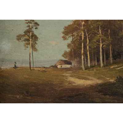 Картина «Пейзаж с соснами» Украина конец ХІХ  - начало XX вв