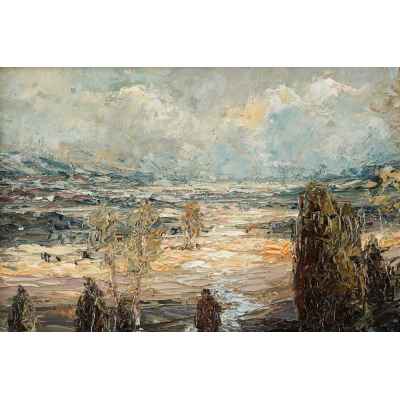 Пейзаж с путешественником Германия 1928