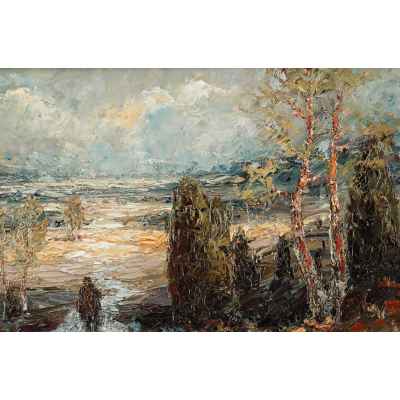 Пейзаж с путешественником Германия 1928