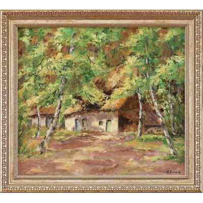 Летний пейзаж с домиком Европа первая половина XX века