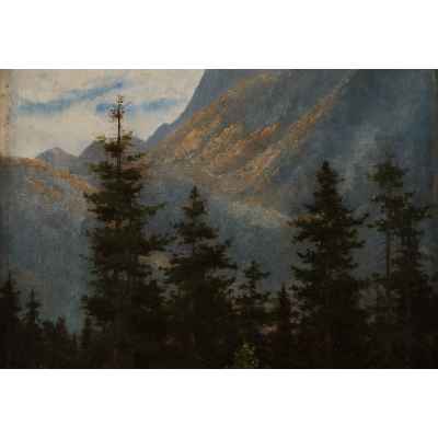 Горный пейзаж. Автор Gisela Bilgeri.  1908