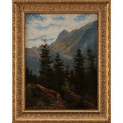 Горный пейзаж. Автор Gisela Bilgeri.  1908