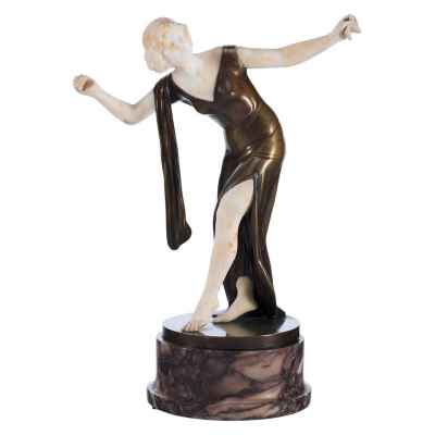 Скульптура «Танцовщица с кастаньетами» фабрика Готфрида Шумахера в Остероде. Германия 1920- гг