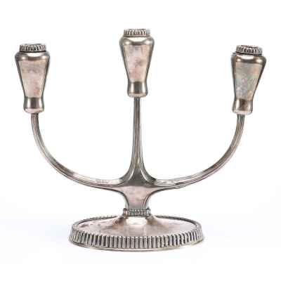 Подсвечник на три свечи в стиле ардеко. Германия.  Koch & Bergfeld. 1930-е гг