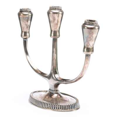 Подсвечник на три свечи в стиле ардеко. Германия.  Koch & Bergfeld. 1930-е гг