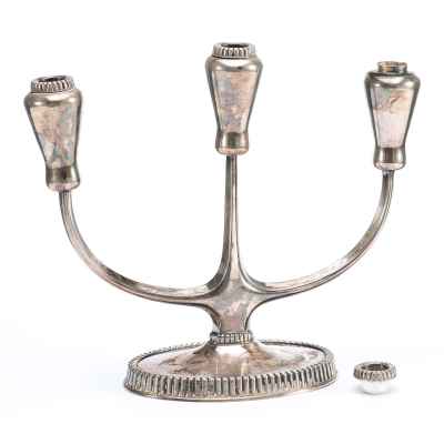 Подсвечник на три свечи в стиле ардеко. Германия.  Koch & Bergfeld. 1930-е гг