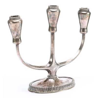 Подсвечник на три свечи в стиле ардеко. Германия.  Koch & Bergfeld. 1930-е гг