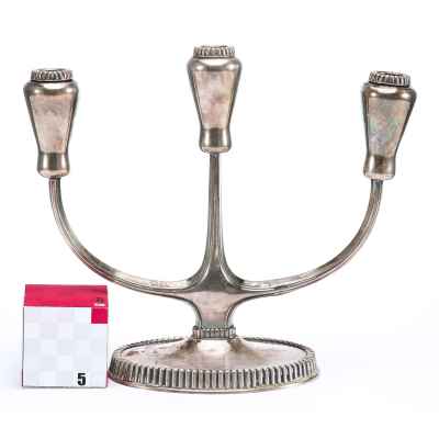 Подсвечник на три свечи в стиле ардеко. Германия.  Koch & Bergfeld. 1930-е гг