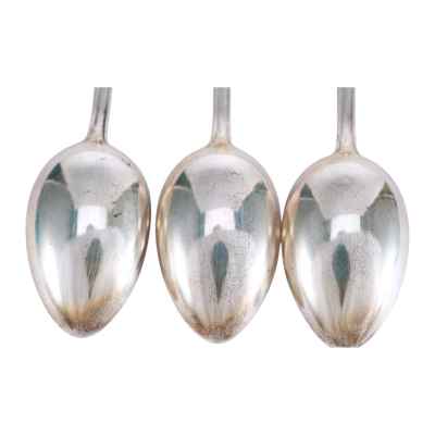 Набор чайных ложек серебро 800 пр. 131,5 гр. Австрия нач. ХХ в. фирма Випценса Карла Дуба, Вена (Австрия) после 1922 г