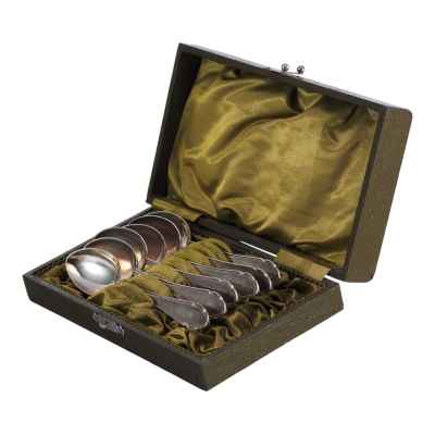 Набор чайных ложек серебро 800 пр. 131,5 гр. Австрия нач. ХХ в. фирма Випценса Карла Дуба, Вена (Австрия) после 1922 г