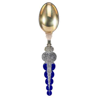 Коллекционная рождественская ложка серебро 925 пр, 46,1 гр. A. Michelsen Дания 1927 г. Дания 1927 г