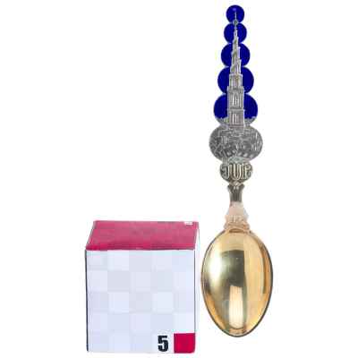 Коллекционная рождественская ложка серебро 925 пр, 46,1 гр. A. Michelsen Дания 1927 г. Дания 1927 г