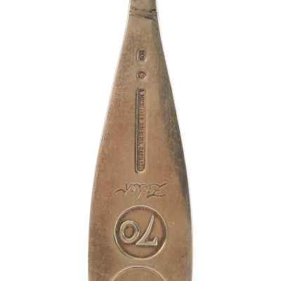 Коллекционная рождественская ложка серебро 925 пр, 42,1 гр. A. Michelsen Дания 1970 г. Дания 1970 г