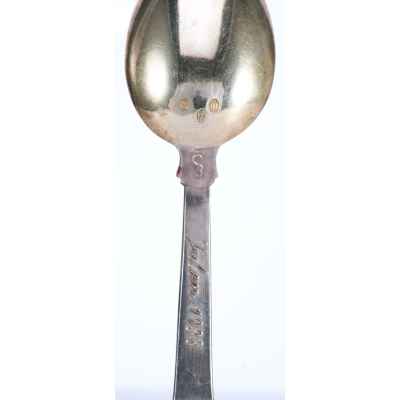 Коллекционная рождественская ложка серебро 925 пр, 42,1 гр. A. Michelsen Дания 1938 г.  1938