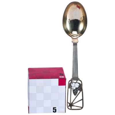 Коллекционная рождественская ложка серебро 925 пр, 42,1 гр. A. Michelsen Дания 1938 г.  1938