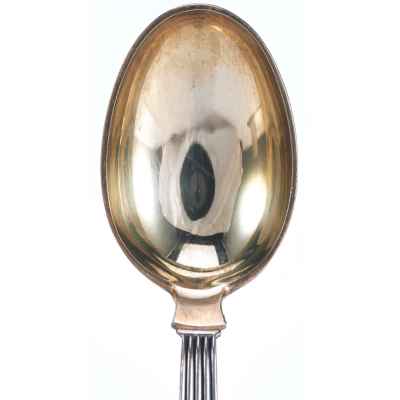 Коллекционная рождественская ложка серебро 925 пр, 42,1 гр. A. Michelsen Дания 1938 г.  1938