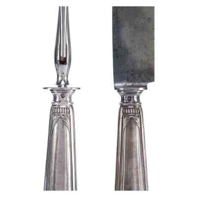 Набор для разделки мяса в оригинальном футляре серебро 925 пр. Франция 1920-е гг. Париж 1920-е гг