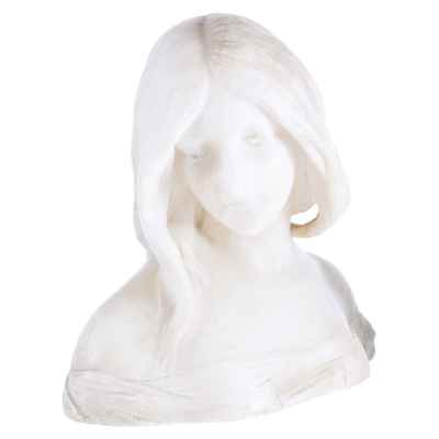 Скульптурный бюст из алебастра Европа начало XX века