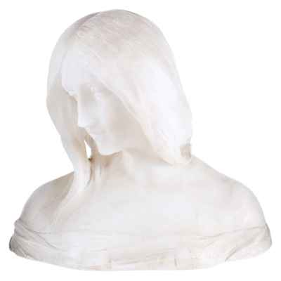 Скульптурный бюст из алебастра Европа начало XX века