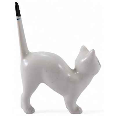 Скульптура Белая кошка фарфор, Европа втор. пол. ХХ в. Н-9 см. Европа ХХ век
