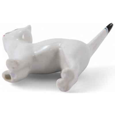 Скульптура Белая кошка фарфор, Европа втор. пол. ХХ в. Н-9 см. Европа ХХ век