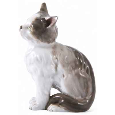 Скульптура Котенок Хойбах Heubach, фарфор Германия 1882-1915 гг. Н-14,3 см. Heubach, Германия 1882-1915 гг.