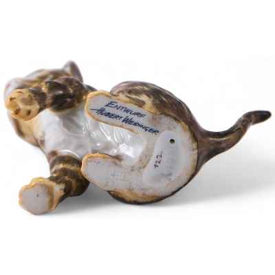 Скульптура Котенок фарфор, Аугартен (Augarten) Австрия 1990-е гг. Н-6 см. Аугартен, Австрия 1990-е гг