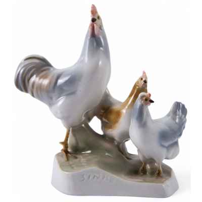 Скульптура «Петух и курица» Печ, Венгрия 1930-1940-гг