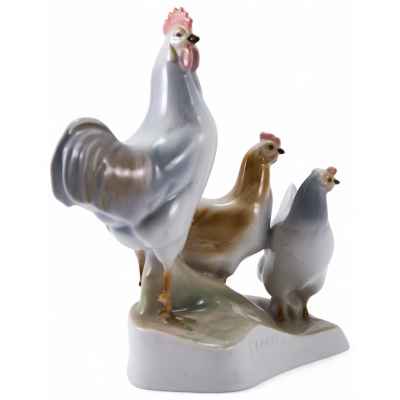 Скульптура «Петух и курица» Печ, Венгрия 1930-1940-гг
