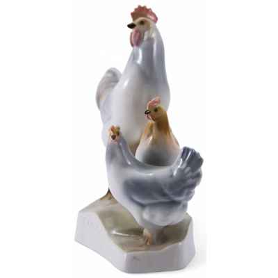 Скульптура «Петух и курица» Печ, Венгрия 1930-1940-гг