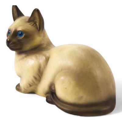 Скульптура Сиамская кошка фаянс, Италия сер. ХХ в. Н-11,5 см. Италия конец XX века