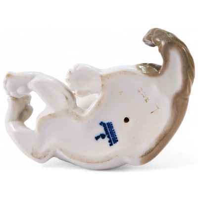 Скульптура Лежащий кот фарфор Lladro Factory Испания Н-8,5 см. Испания 