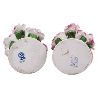 Парные подсвечники «Розы» Херенд, Венгрия 1960-начало 1970-гг